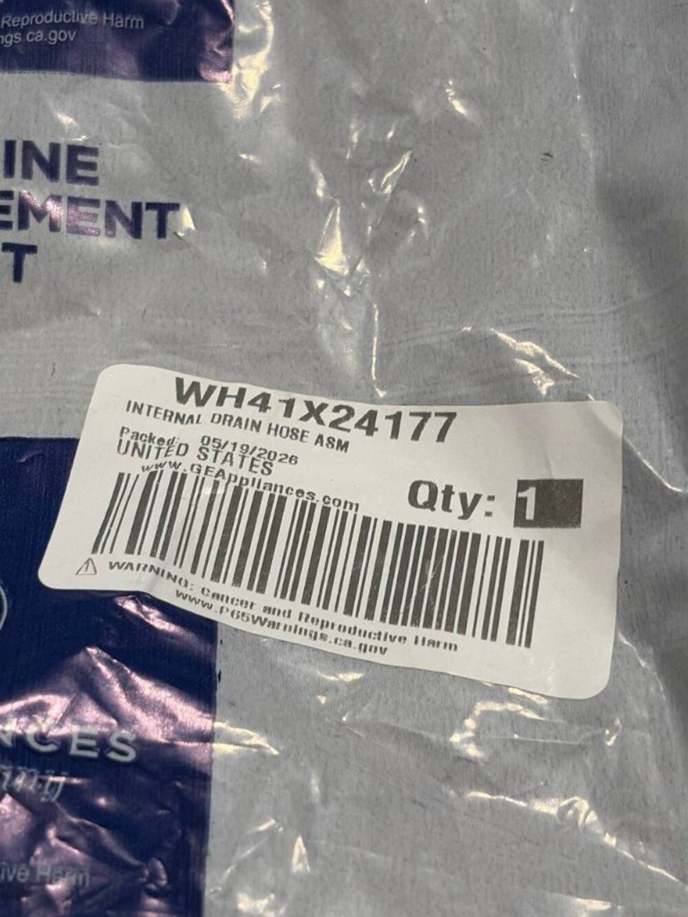Wh41x24177 hose brand new OEM